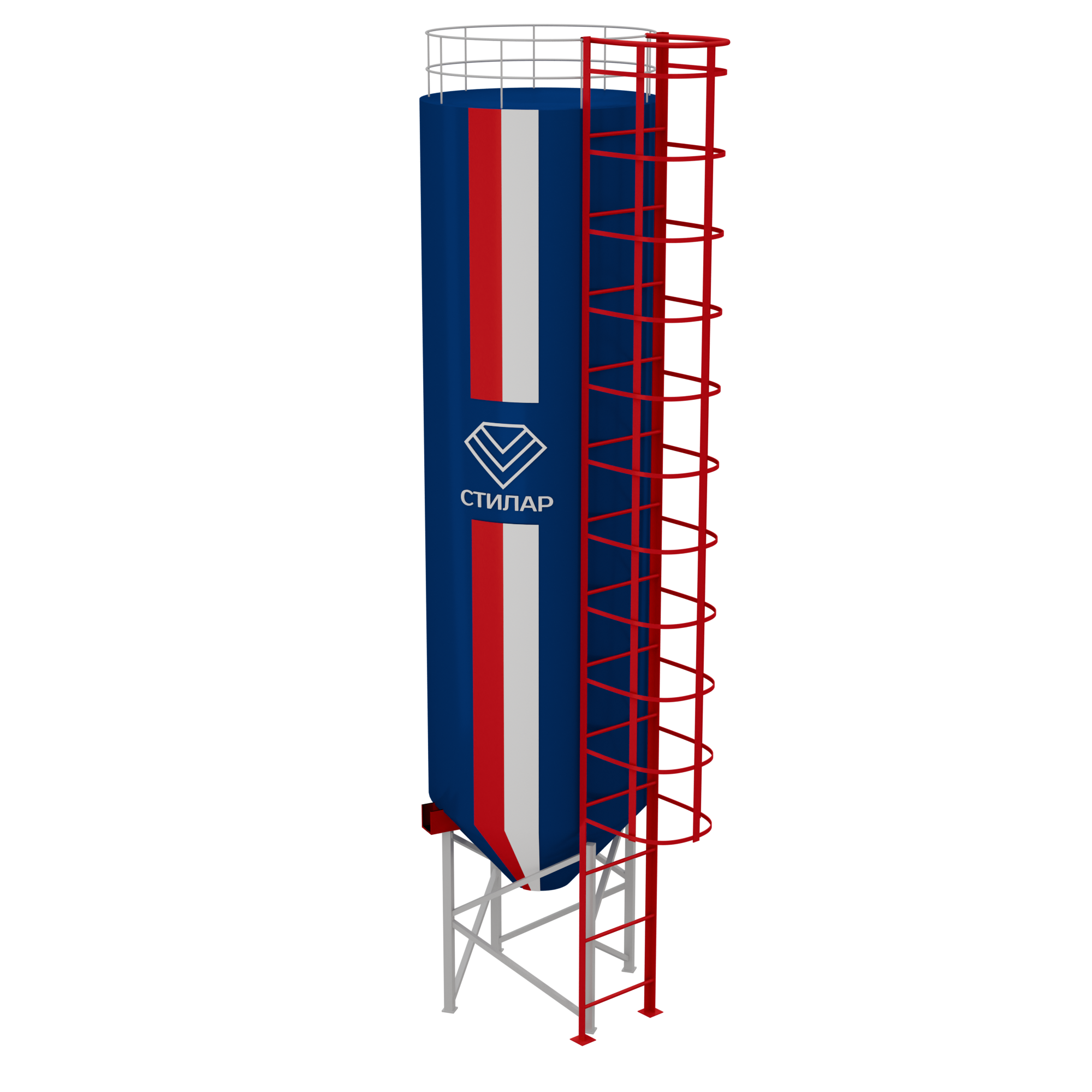 Цельносварный силос для цемента и микросилики 800 м³ от производителя
